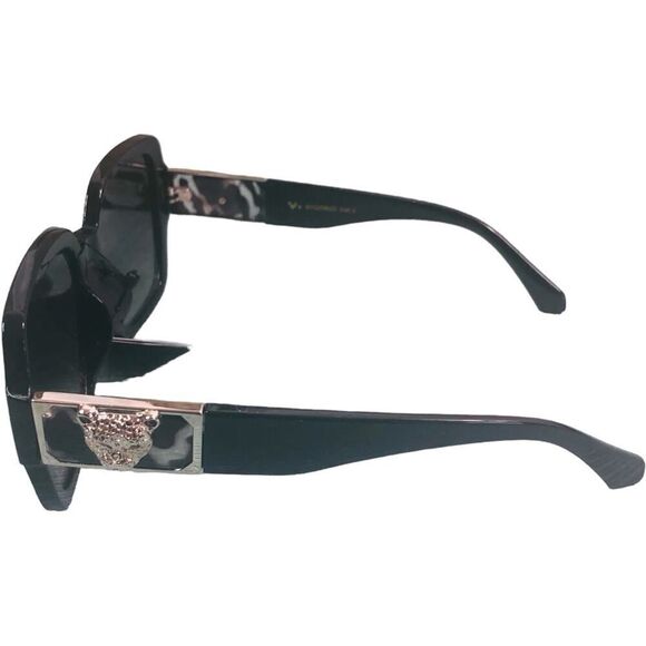 Lux Inspired Black Gray  Silver Medusa Gradient Sunglasses - Picture 1 of 9